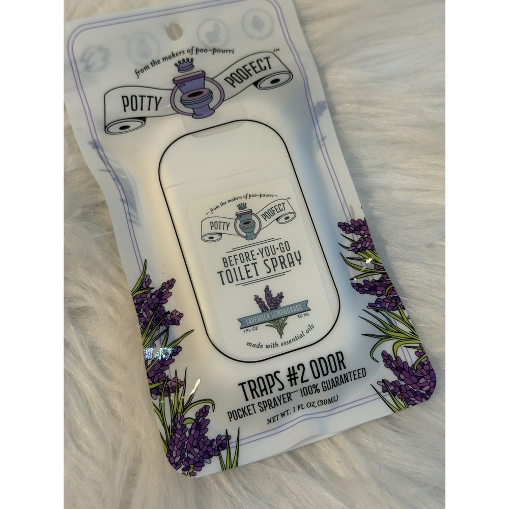 Potty Poofect Lavender Lemongrass Toilet Spray 1oz Pocket Sprayer Poo-Pourri